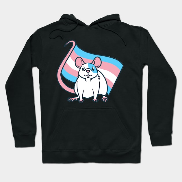 Trans Pride Rat Hoodie by Ratfrens